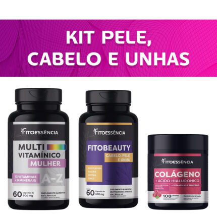 KIT PELE, CABELO E UNHAS